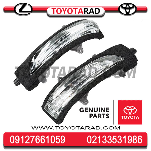 پرادو-14 راهنما آیینه بغل تویوتا پرادو مدل 2014 تا 2015 برند اصلی جنیون پارت