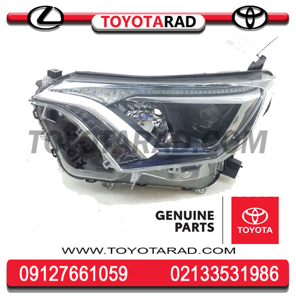 چپ-اص-راو-17 چراغ جلو چپ تویوتا راوفور(RAV4) 2016 تا 2017 برند اصلی جنیون پارت