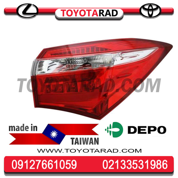 گلگیرراست-کرولا-14 چراغ خطر روی گلگیر راست تویوتا کرولا مدل 2014 تا 2015 برند DEPO تایوانی