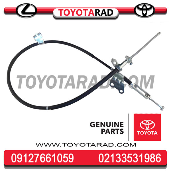 سیم-دستی-هایلوکس سیم ترمز دستی تویوتا هایلوکس 2007 تا 2014 برند اصلی جنیون پارت